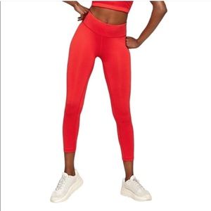 XS Outdoor Voices 7/8 Tech Sweat Leggings in Red